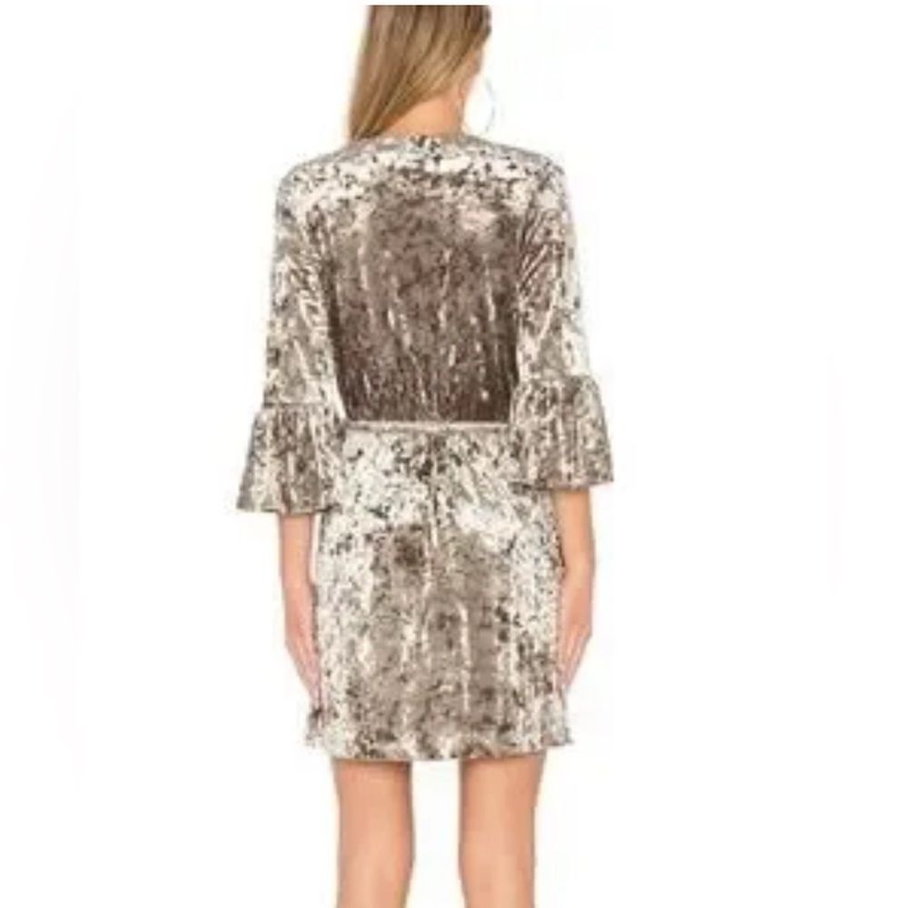 L'AGENCE Dress Riley Crushed Velvet Wrap above the knee Dress -XS - Picture 5 of 10